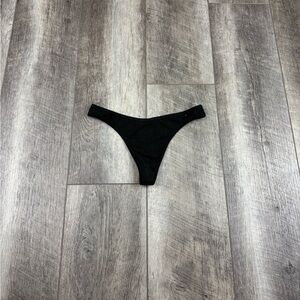 VS Black Ribbed Thong‎
